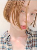 『December』切りっぱなしミニマムボブ×ミルクベージュ