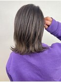 ベージュグレー,色持ち1ヶ月,ブリーチ全体1回