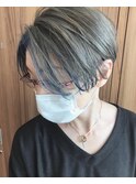 「feliette」軍司博司　フェイスフレーミング　グレー×ブルー