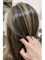 ヘアーアンドメイク グルック(hair&make Gluck)&nbsp;コントラストバレイヤージュxベージュ