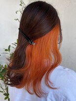 トレヘアー(tRe hair) アプリコットオレンジ　インナーカラー