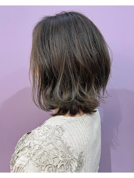 レジュール Rejouir グレーベージュボブレイヤー 髪質改善/髪質改善カラー/40代50代