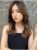 大人ガーリー/前髪/顔周りレイヤー×ブリーチなし韓国ヘア[大宮]