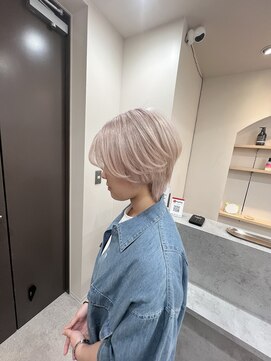 アレンヘアー 函館店(ALLEN hair) 【*カワイイ組み合わせ*】ハイトーンベージュ×ショートカット*