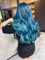 サニー 渋谷(SUNNY)&nbsp;ブルーバレイヤージュ、ハイライト、レイヤー、グレージュ