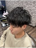無造作スパイラルパーマ