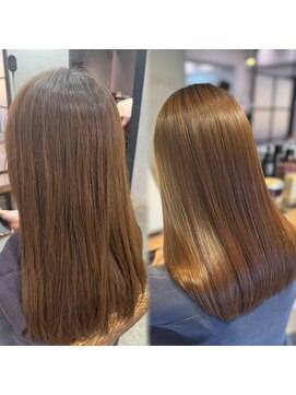 メゾンドムニ 恵比寿(Maison de MUNi) 髪質改善艶々ストレートベージュ秋カラートリートメント