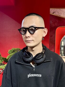 メリケンバーバーショップ トーキョー(MERICAN BARBERSHOP TYO) ハイライト/マッシュパーマ/ウルフ/アッシュブラック【嶋壽】221