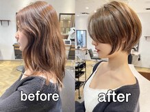 初めてのお客様も【バッサリショートヘア】に挑戦！ビフォーアフターでイメチェン◎