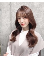 フォルテ 城北店&nbsp;韓国前髪顔周り×髪質改善ピンクベージュ