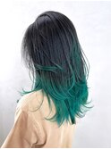 ロング顔周りレイヤー韓国ヘア美髪_ba399531