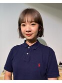 韓国ヘアグレージュカラーブリーチ無し髪質改善ボブレイヤーボブ