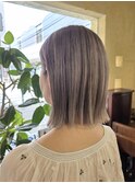 切りっぱなし/グレージュ/ミディアム/フルブリーチ【ambience 】
