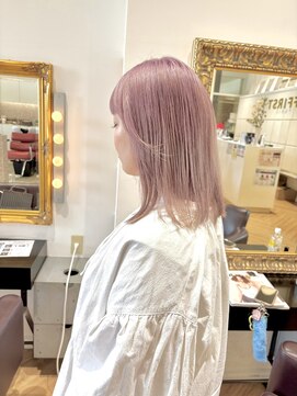 コワファースト  させぼ五番街店(COIFF1RST) ピンクラベンダーカラー