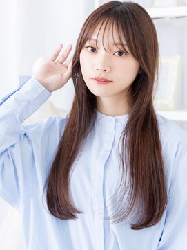 モッズヘア 越谷(mod's hair) シースルーバング顔回りレイヤーストレートa越谷20代30代40代