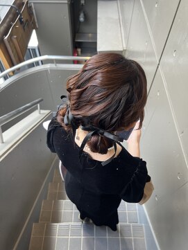 プランツヘアー ツインリボンアレンジ　博多美容室