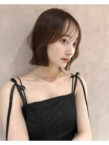 サンドイエナ 横浜店(sand yena)&nbsp;くびレイヤーボブルフネビージュ小顔ワンレンこなれミディ