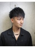 スパイキーショートベリーショート短髪アップバングフェード