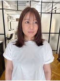 ミディアムレイヤー×透明感ブラウン ▽福永
