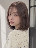 大人美人艶カラーベージュ小顔カット透明感レイヤーロング