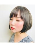 オリーブアッシュショートボブ【RENJISHI】