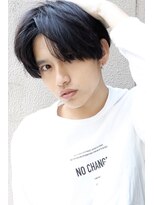 ネイビー(NAVY)&nbsp;ノーセット！ワックスなしもカッコいい！かきあげセンターパート