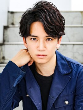 アフロート ディル(AFLOAT D'L) 七三オールバック 　ビジネス　かき上げヘア 　パーマ