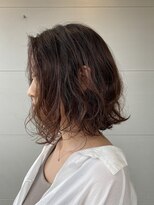 イースタイル 志都呂店(e-style com’s hair) 【前下がりボブパーマ】#こなれヘア#くるくる#前髪なしボブ