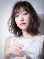 カバーヘアアンドスパ ブリス 浦和(COVER HAIR&SPA bliss) チャコールグレーくせ毛風小顔Aラインボブv浦和20代30代40代