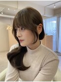 フェザーバングとレイヤーで大人かわいいオルチャンヘア