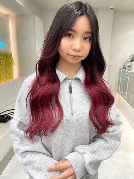 ロンド マーレ 天神大名店(Lond mare) 小顔になれる顔まわりカット　韓国ヘア　韓国くびれ巻きレイヤー