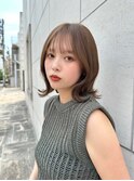 大人可愛い肩上くびれボブ/インナーカラーベージュ