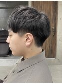 メンズ/アップバング/ツーブロックマッシュ/束感ショート波巻き
