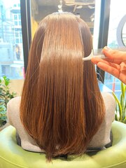 髪質改善/絹髪カラーロングスタイル