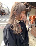 【novem】ベージュ×重め前髪×レイヤー20代/30代/40代/50代