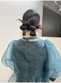 大人気！ドレスヘアツインタイトアレンジ二次会モテ髪