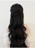 大人綺麗めなハーフアップヘアアレンジ