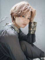 小顔秋色透明感カラーくすみベージュオリーブカラー_F0140