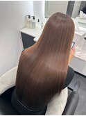 ロングヘアーミルクティベージュ髪質改善 松阪美容室