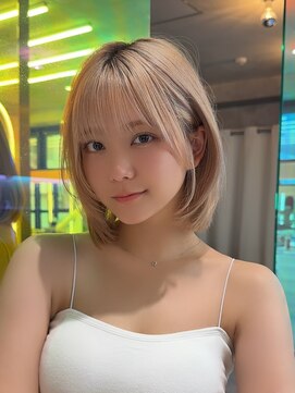 ロンド ストラーダ 心斎橋(Lond strada) レイヤーボブ×ハイトーン[心斎橋/髪質改善]