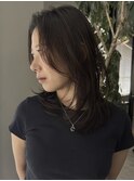 黒髪カタログ/クラゲヘアー/オリーブグレー