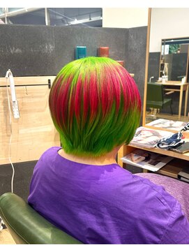 オプスヘアー 西新店(OPS HAIR) 個性派カラー☆ ショートボブ×デザインカラー
