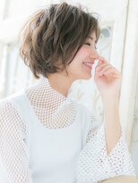 大波純一美容室パーティハン&nbsp;大人かわいいミルクティーアッシュマッシュパーマa小山20代30代