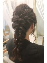 チャコールグレー アースカラー／銀座／ヘアセット／結婚式