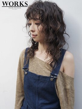 ワークス ヘアデザイン(WORKS HAIR DESIGN) 外国人風ウルフバングカーリースパイラルパーマ