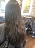話題の髪質改善◎艶髪ストレート/グレーベージュ