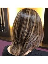 サロンエヌズ(salon Nz) 再現性デザインカット+ハイライト+外国人風アディクシーカラー