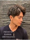 アップバング×ツーブロック