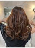 ヘアアイロン仕上げ