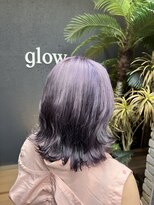 グロー(glow)&nbsp;ブリーチで作るパープル系カラー